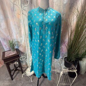 New 📌anouk  Indian Floral Printed  Straight  Mandarin Neck Kurta - Kurti